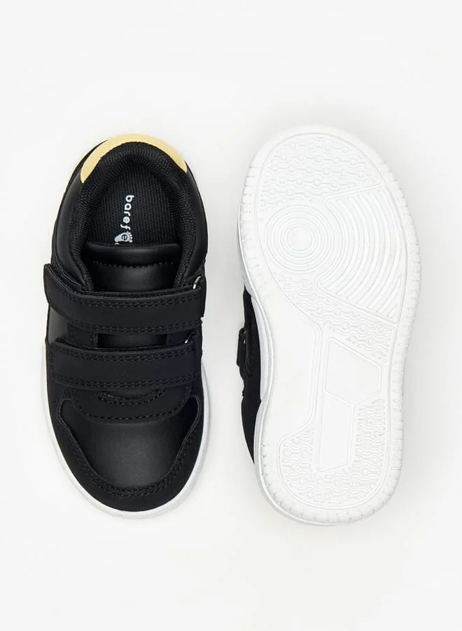 Barefeet Girls Panelled Sneakers With Hook And Loop Closure