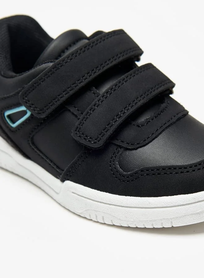 Barefeet Girls Panelled Sneakers With Hook And Loop Closure