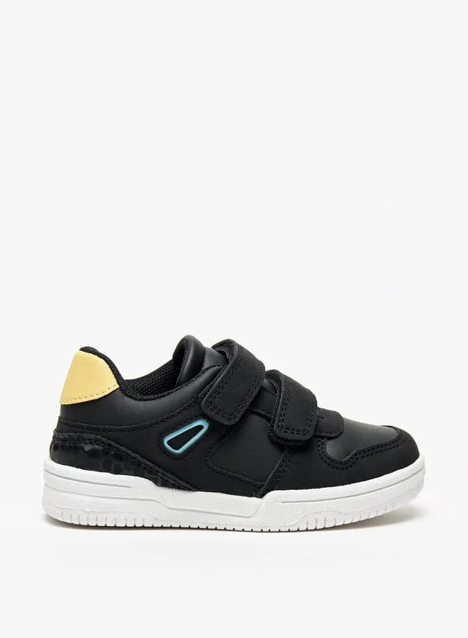 Barefeet Girls Panelled Sneakers With Hook And Loop Closure