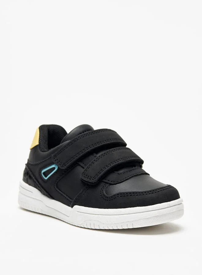 Barefeet Girls Panelled Sneakers With Hook And Loop Closure
