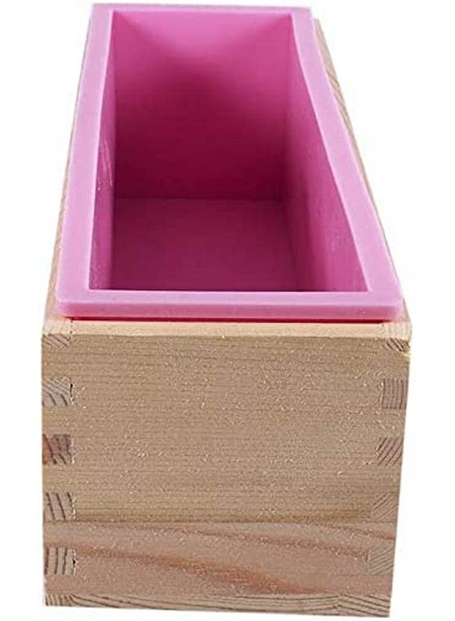 PYRAMIDX Silicone soap molds,Wooden Rectangle Silicone Mould for Making Supplies,Making Soap, Candles and Cakes Random Colour, 29 x 8 x 7 Cm, for 1.5 KG, Multicolour - Image 2