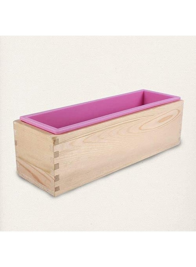 PYRAMIDX Silicone soap molds,Wooden Rectangle Silicone Mould for Making Supplies,Making Soap, Candles and Cakes Random Colour, 29 x 8 x 7 Cm, for 1.5 KG, Multicolour - Image 3