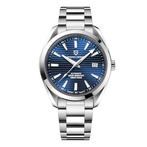 PAGRNE DESIGN Pagani Design Men Automatic Watch Japan Movement Sapphire Glass Stainless Steel Bracelet 100 Meter Waterproof Sports Watch - Image 1