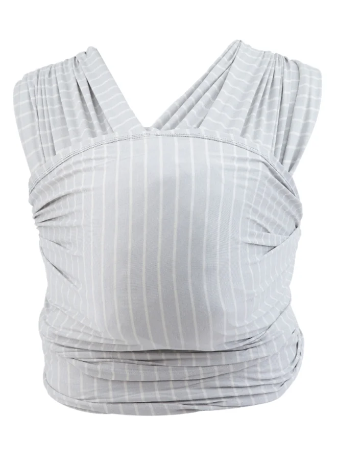 ergobaby Aura Sustainably Sourced Knit Baby Wrap, Grey Stripes