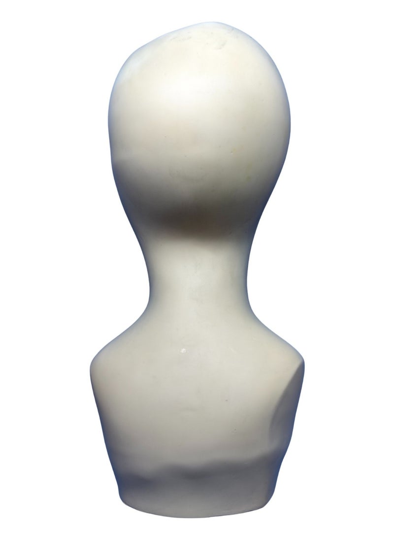 ORTUK Mannequin Head for Wigs, Female Mannequin Head Waterproof Makeup Practice, Display Manikin Head Hat Display Stand, Realistic Bald Mannequin Head Shoulders Easy to Clean Dummy Head - 18x21x37 cm - Image 5