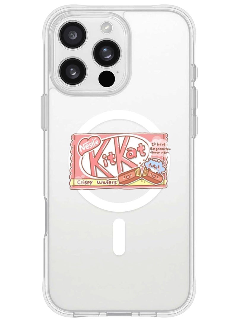 Theodor iPhone 16 Pro Magsafe Magnetic Case for iPhone Compatible with Wireless Charging, Shockproof Phone Bumper Cover - KitKat - Image 1