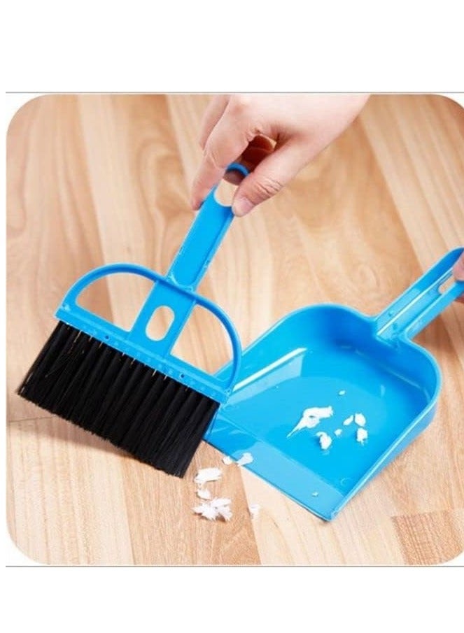فرشاه بجاروف بلاستيك للتنظيف - ازرق - Plastic Shovel Cleaning Brush - blue  - Image 2