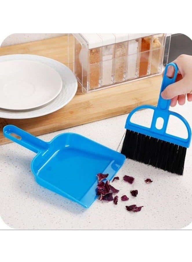 فرشاه بجاروف بلاستيك للتنظيف - ازرق - Plastic Shovel Cleaning Brush - blue  - Image 4
