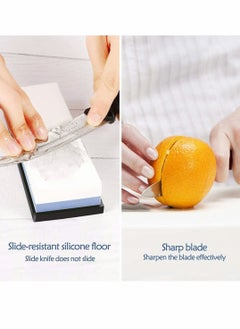 Y&D Whetstone Set 1000 6000 Knife Sharpening Stones Double Sided Grit Professional 2-in-1 Waterstone Kit for Kitchen Knives Scissors Razors Rubber Stone Holder Included  - Image 3
