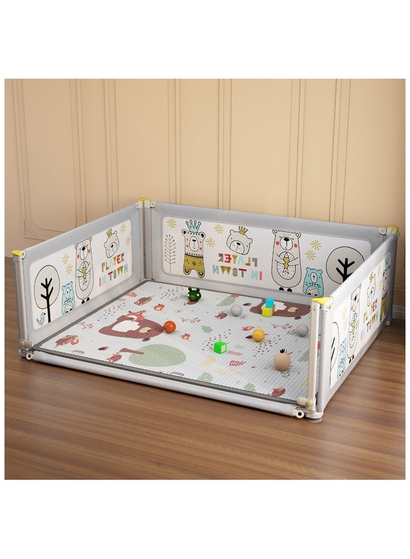Baby Playpen Fence, Sturdy Playard for Toddler, Infant Indoor & Outdoor Kids Activity Center, 150*180CM (without Playmat)  - Image 2