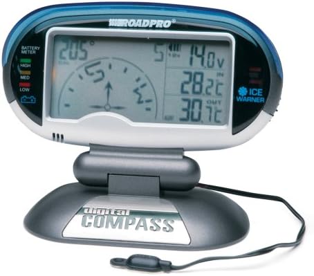 RoadPro RoadPro Digital Compass Inside  Outside Temperature Voltage Meter and Ice Alert 