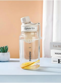 Minimalist Sports Water Bottle with Infuser - Portable, Leak-Proof, Ideal for Gym, Outdoor, and Travel-750ml