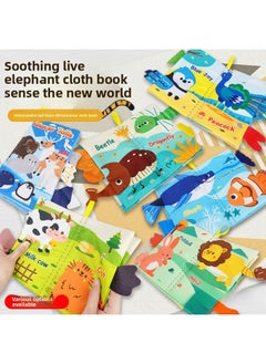 Generic Cloth Book Early Education Baby Can't Tear 0-3 Years Old Three-dimensional Tail Book Bite Enlightenment Book 6 Months Baby Educational Toys-Color:[opp Bag] Tail Cloth Book-forest Animals (english Version 4 Pages 8 Sides With Sound Paper) 39g  - Image 2