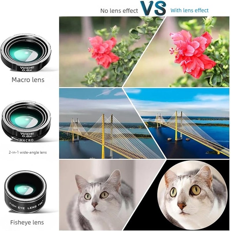 28X Telephoto Lens with Fisheye Wide Angle for Most Phones Portable Tripod Included - Image 3