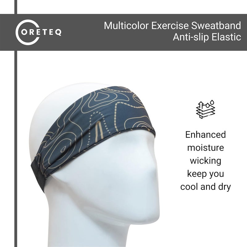 Coreteq Printed Multifunction Sports Sweatband Headband with Silicon Elastic Band Anti-Slip Men and Women (PSY Green) - Image 3