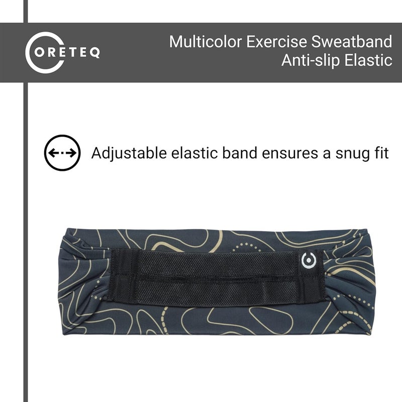 Coreteq Printed Multifunction Sports Sweatband Headband with Silicon Elastic Band Anti-Slip Men and Women (PSY Green) - Image 5