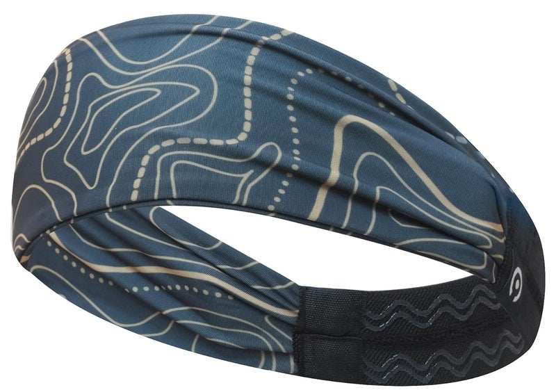 Coreteq Printed Multifunction Sports Sweatband Headband with Silicon Elastic Band Anti-Slip Men and Women (PSY Green) - Image 1