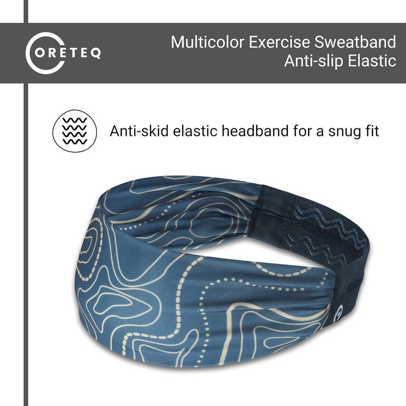 Coreteq Printed Multifunction Sports Sweatband Headband with Silicon Elastic Band Anti-Slip Men and Women (PSY Green) - Image 4