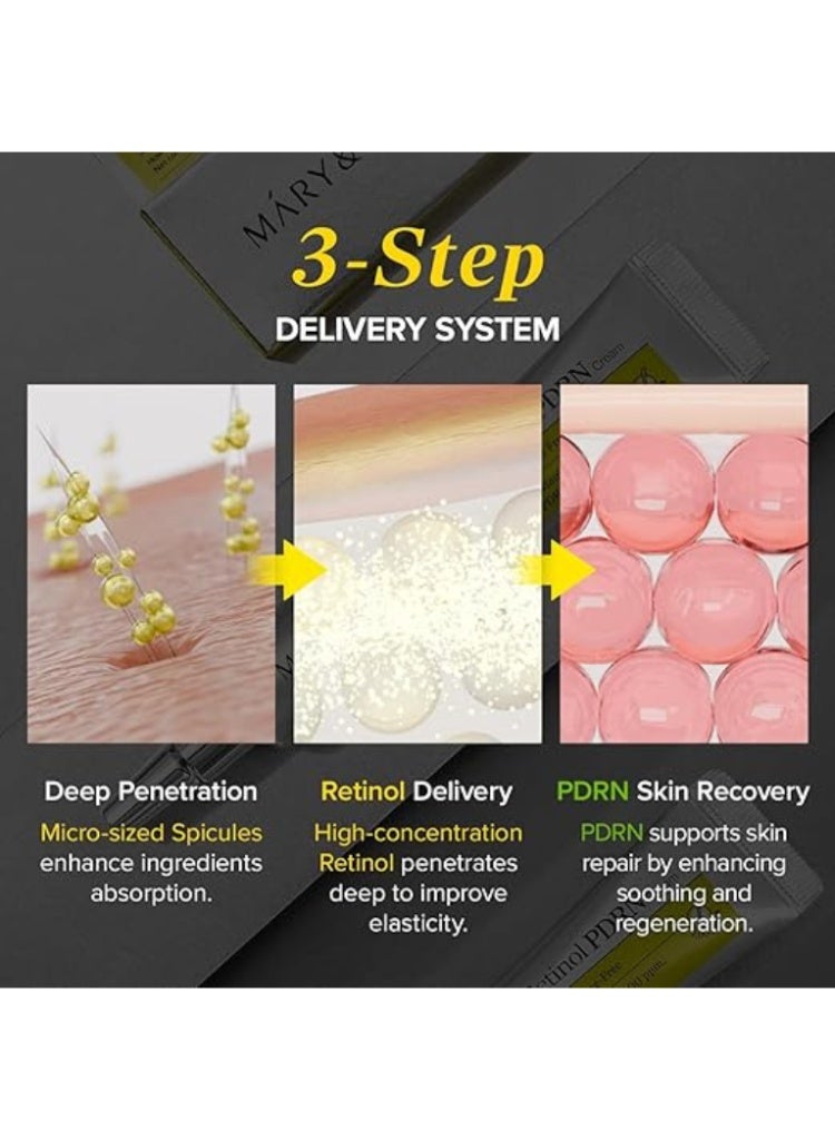Mary & May Spicule Retinol PDRN Cream | Firming, Smoothing & Anti-Aging Treatment - Image 5