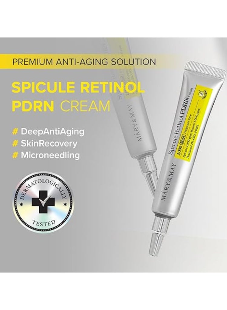 Mary & May Spicule Retinol PDRN Cream | Firming, Smoothing & Anti-Aging Treatment - Image 2
