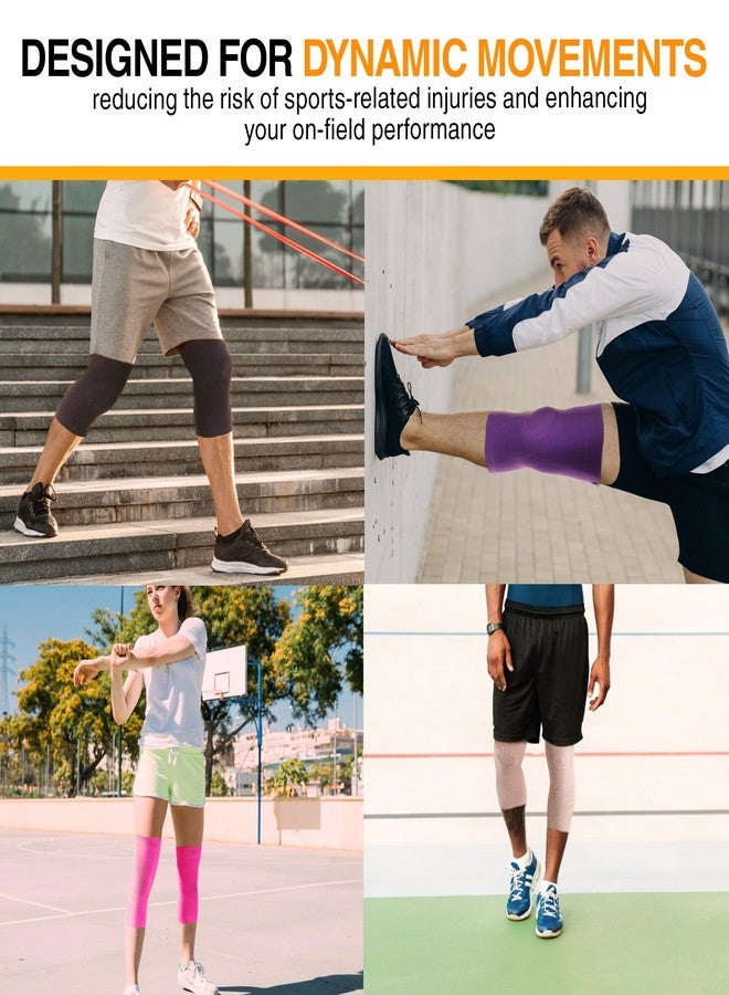 Doc Miller 2 Pack Knee Compression Sleeve Brace for Men & Women - Best Support for Gym Workout, Running, Sports, ACL, Meniscus Tear, Arthritis, Joint Pain Relief & Injury Recovery - Image 2