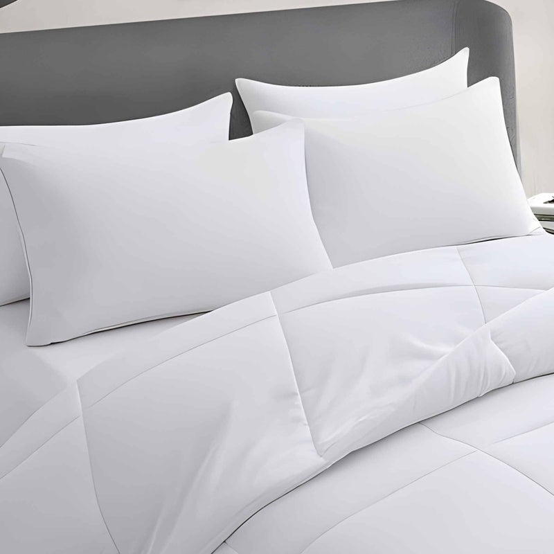 Acteb Ultra Thin Flat Soft Bed Pillows Standard Size Set of 2 Pack for Sleeping 20"x26", Hypoallergenic Skin Friendly Machine Washable - Image 2