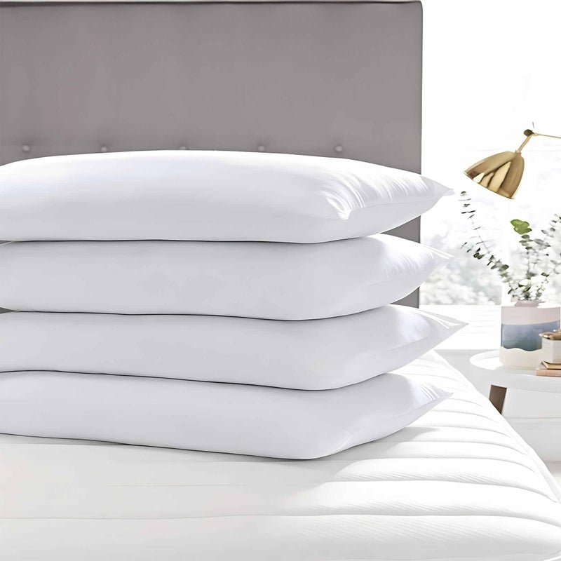 Acteb Ultra Thin Flat Soft Bed Pillows Standard Size Set of 2 Pack for Sleeping 20"x26", Hypoallergenic Skin Friendly Machine Washable - Image 4