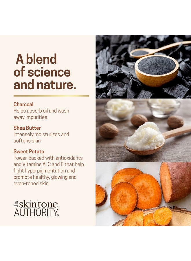 أمبي منظف الوجه أمبي إيفن آند كلير بصابون الفحم الأسود المنقي، مع تركيبة البطاطا الحلوة الغنية بالمغذيات | يساعد على توحيد لون البشرة | 3.5 أونصة - Image 5