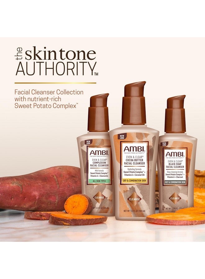 أمبي منظف الوجه أمبي إيفن آند كلير بصابون الفحم الأسود المنقي، مع تركيبة البطاطا الحلوة الغنية بالمغذيات | يساعد على توحيد لون البشرة | 3.5 أونصة - Image 2