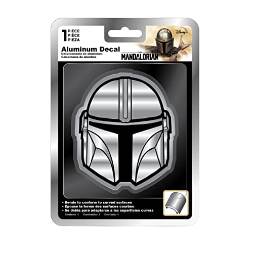 Chroma Star Wars The Mandalorian Mando's Helmet Aluminum Car Decal - Image 1