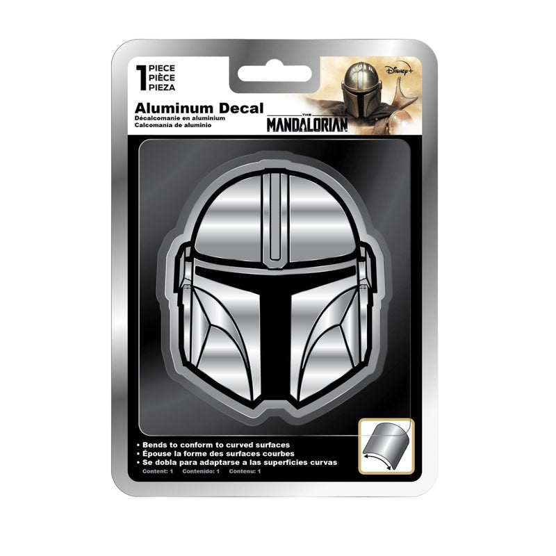 Chroma Star Wars The Mandalorian Mando's Helmet Aluminum Car Decal - Image 3