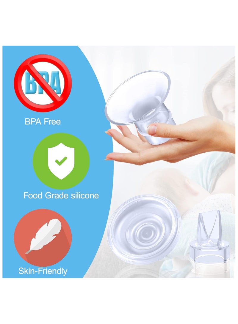 Hihonor 9 Pack,Breast Milk Pump Flange Inserts 13/15/17/19/21mm Compatible with Momcozy Wearable Breast Pump, for TSRETE/Spectra/Medela 24mm Shields/Flanges, Include Silicone Diaphragm Duckbill Valve - Image 5