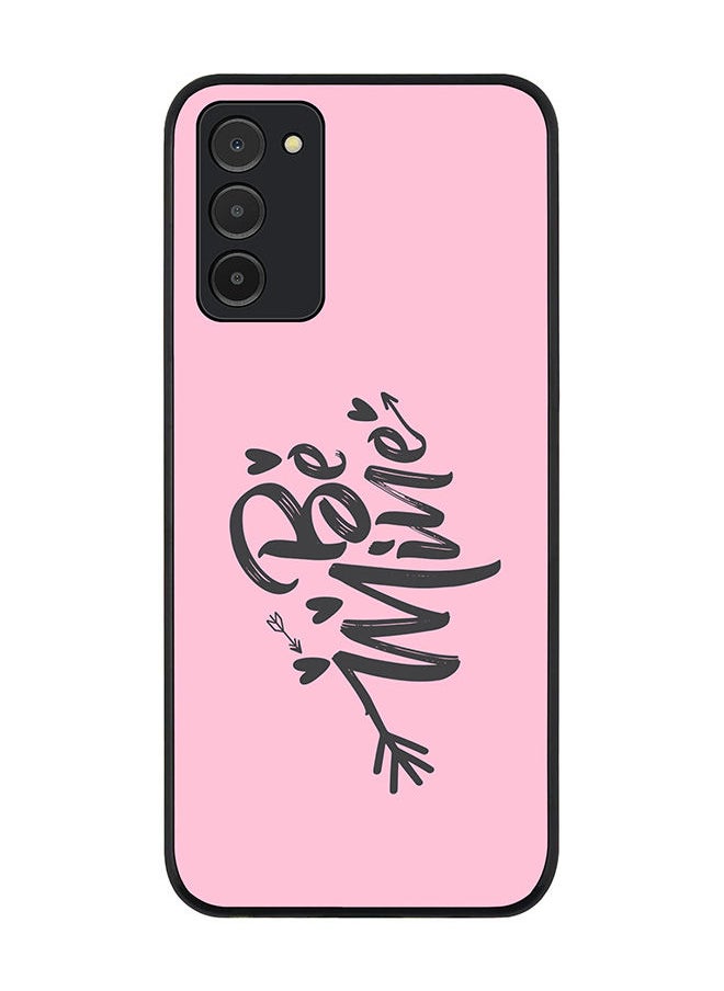 Stylizedd Rugged Black edge case for Samsung Galaxy A03s (LTE/4G) Slim fit Soft Case Flexible Rubber Edges Anti Drop TPU Gel Thin Cover - Be Mine  - Image 1