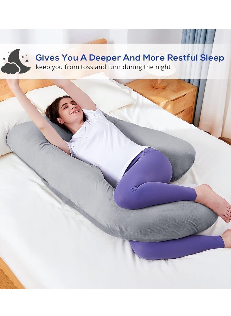 Arabest Pregnancy Pillows for Sleeping, Maternity Pillow for Pregnant Women, U Shaped Body Pillow Pregnancy Must Haves, Full Pregnant Pillow with Removable Cover  - Image 2