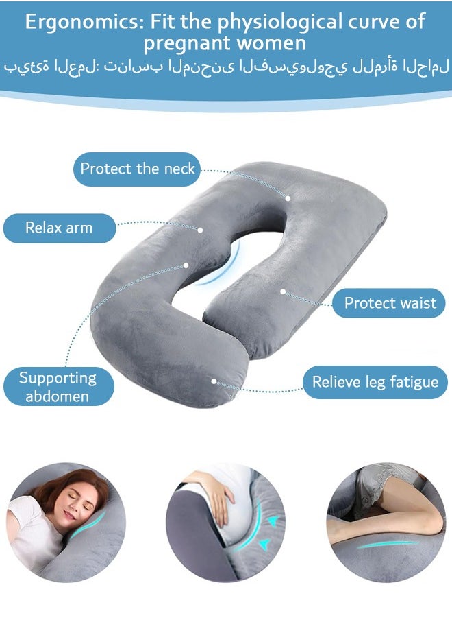 Arabest Pregnancy Pillows for Sleeping, Maternity Pillow for Pregnant Women, U Shaped Body Pillow Pregnancy Must Haves, Full Pregnant Pillow with Removable Cover  - Image 3