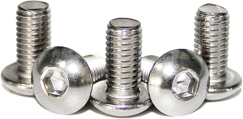 Fullerkreg 100 Pcs M4-0.70 x 8mm Button Head Socket Cap Bolts Screws, 18-8 Stainless Steel, Allen Hex Drive, ISO 7380, by ,Come in a Plastic Case - Image 2