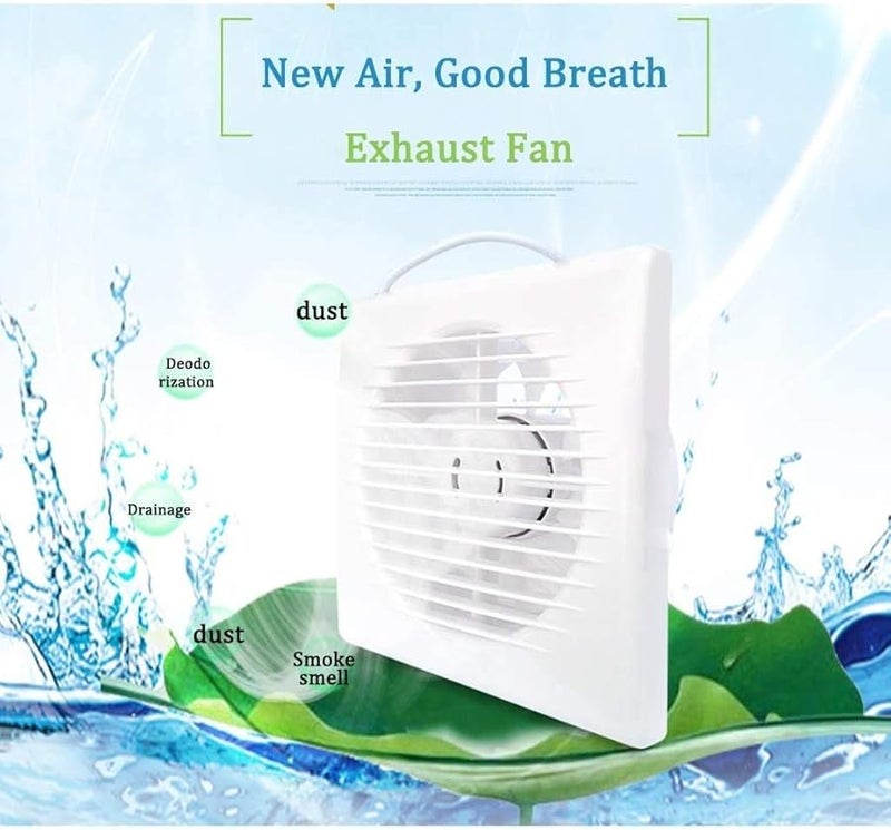 مروحة شفط صامتة للعوادم للمطبخ والحمام ودورة المياه للتهوية عبر الجدار والنافذة - Image 4