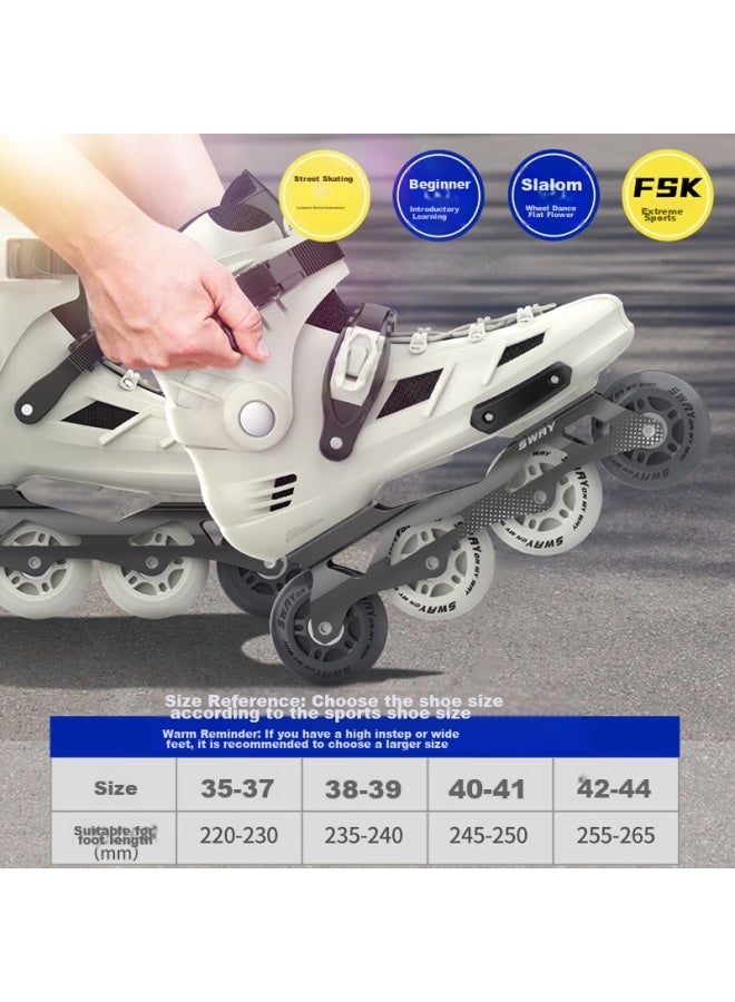 sway Swee Professional Roller Skates For Adults, Men And Women, Inline Skates For College Students, Beginners, Flat Roller Skates, Straight Row Roller Skates - Image 2