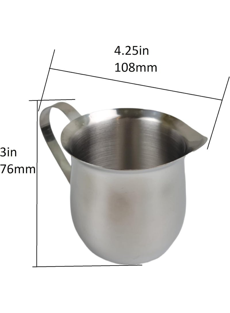 Rattleware 8 oz Brew Pitcher - Premium Stainless Steel Latte Art Milk Frothing Pitcher with Drip-Resistant Spout & Ergonomic Handle, Perfect for Baristas & Home Use - Image 2