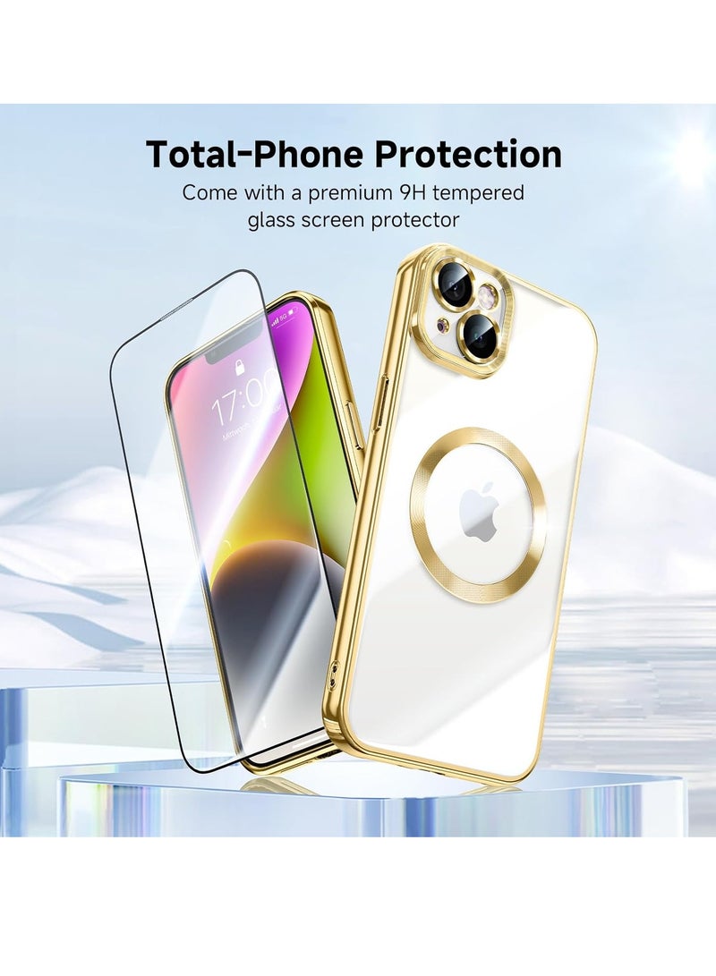 ELTRAZONE ELTRAZONE for iPhone 13 Case with Integrated Camera Lens Protection [TOP N56 Magnets] [Military Grade Drop Protection] for Magsafe Women Men iPhone 13 Cover Case 6.1" Gold - Image 2