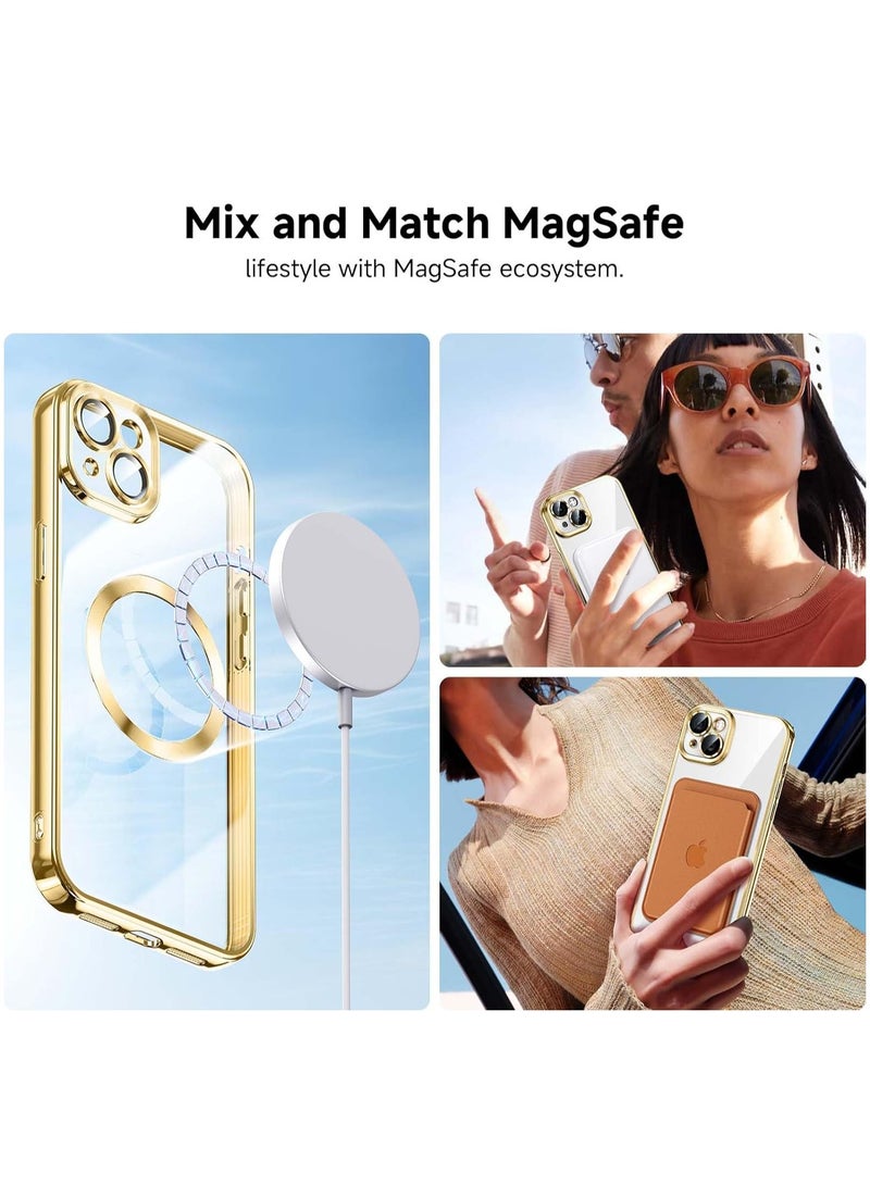 ELTRAZONE ELTRAZONE for iPhone 13 Case with Integrated Camera Lens Protection [TOP N56 Magnets] [Military Grade Drop Protection] for Magsafe Women Men iPhone 13 Cover Case 6.1" Gold - Image 4