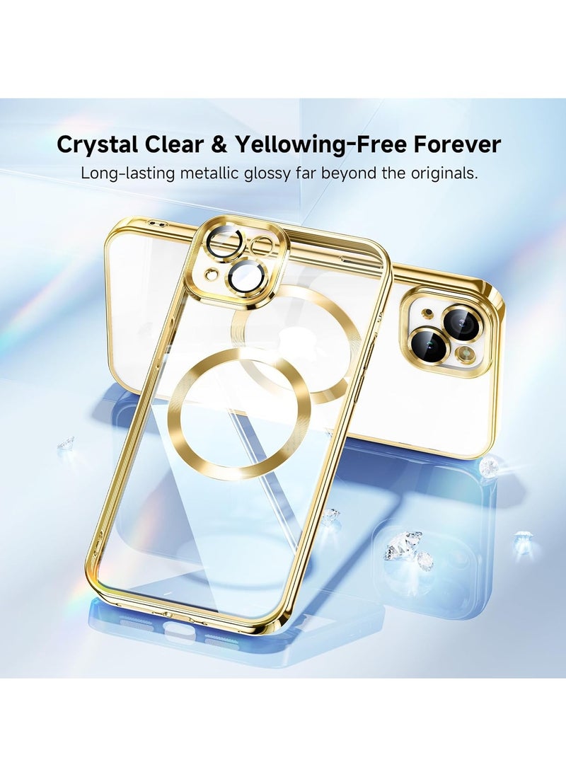 ELTRAZONE ELTRAZONE for iPhone 13 Case with Integrated Camera Lens Protection [TOP N56 Magnets] [Military Grade Drop Protection] for Magsafe Women Men iPhone 13 Cover Case 6.1" Gold - Image 5