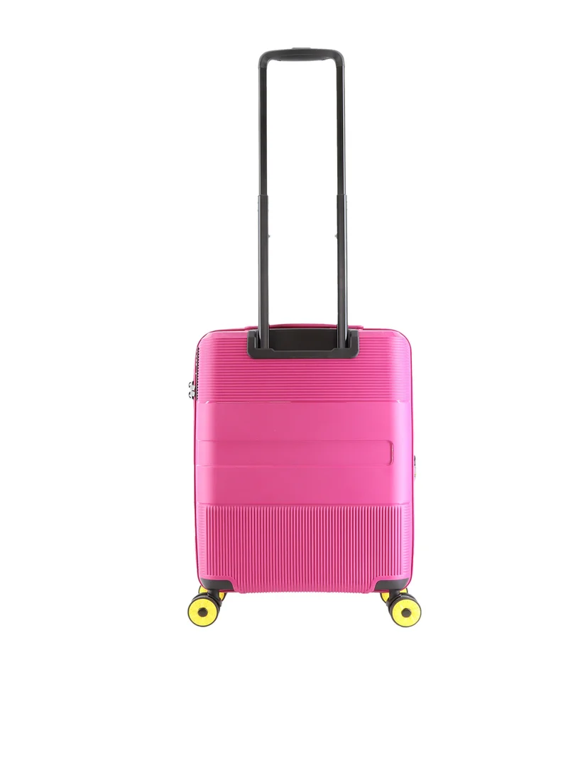 NATIONAL GEOGRAPHIC National Geographic Cavern Carry-On Small Cabin PP Hardside Luggage Fuchsia Pink, Durable/ Unbreakable/ Lightweight/ Anit-theft Zipper/ 4 Double Wheel TSA Lock Suitcase Trolley Bag (49 cm/ 20 Inch).