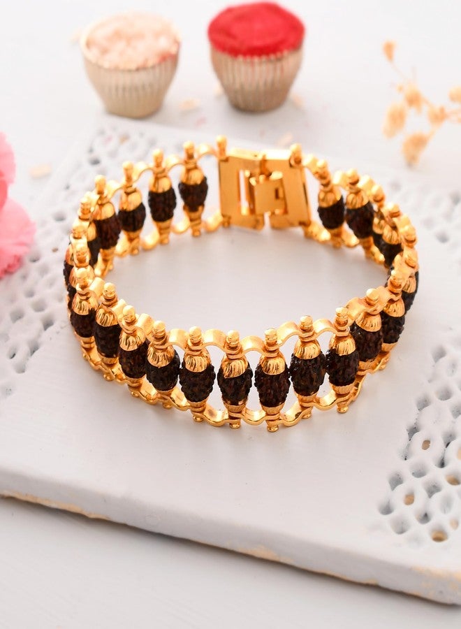 Pride Store Unisex-Adult Rakhi For Brother, Stylish Rudraksh Bracelet With Tilak Pack, Greeting Card Rakhi Set | Best Rakhi For Brother, Bracelet Rakhi (Art C) - Image 2