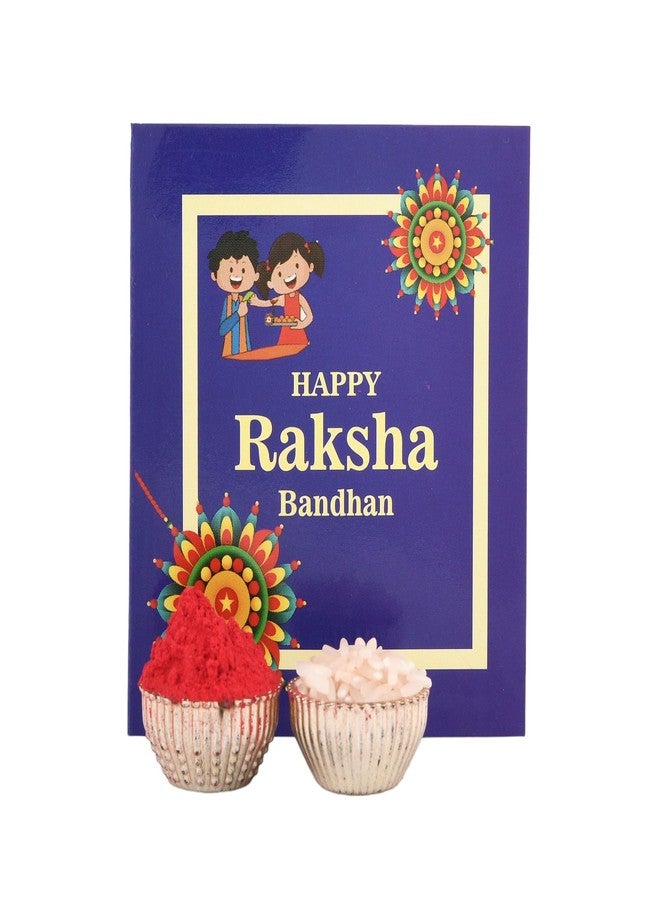 Pride Store Unisex-Adult Rakhi For Brother, Stylish Rudraksh Bracelet With Tilak Pack, Greeting Card Rakhi Set | Best Rakhi For Brother, Bracelet Rakhi (Art C) - Image 5