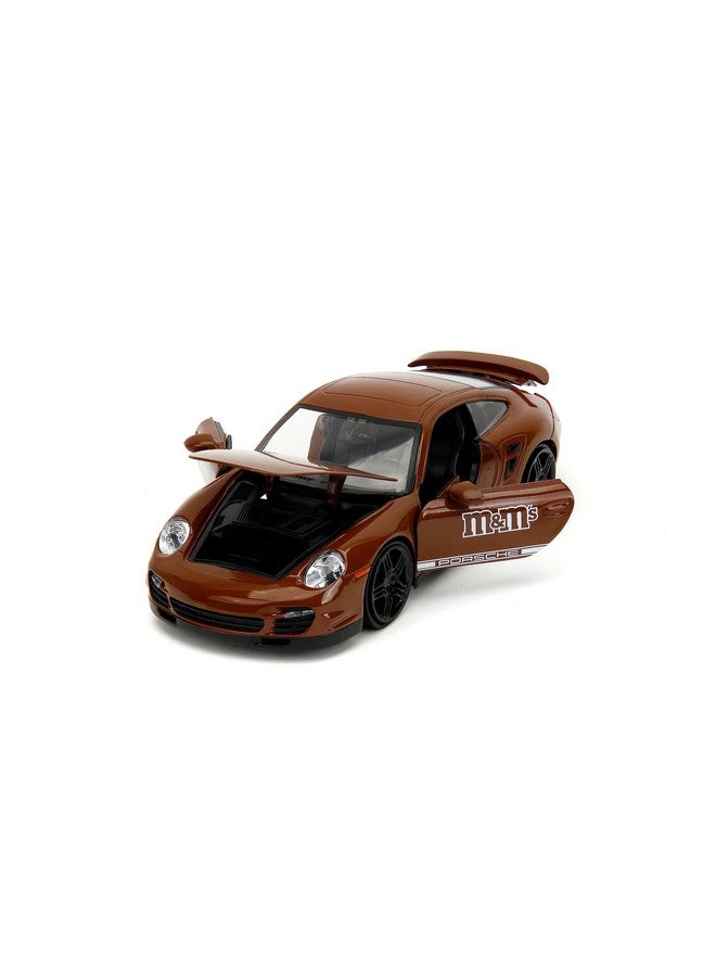 Jada Toys M&M'S 1:24 Porsche 911 Turbo Diecast Car & 2.75 Brown Figure Toys For Kids And Adults - Image 2