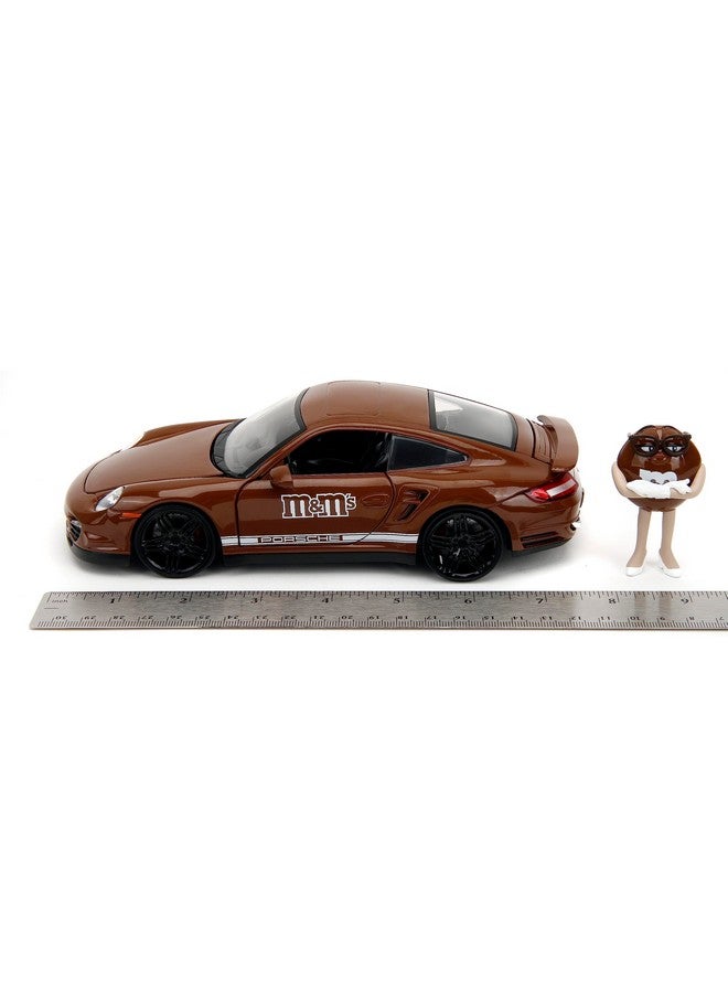 Jada Toys M&M'S 1:24 Porsche 911 Turbo Diecast Car & 2.75 Brown Figure Toys For Kids And Adults - Image 3