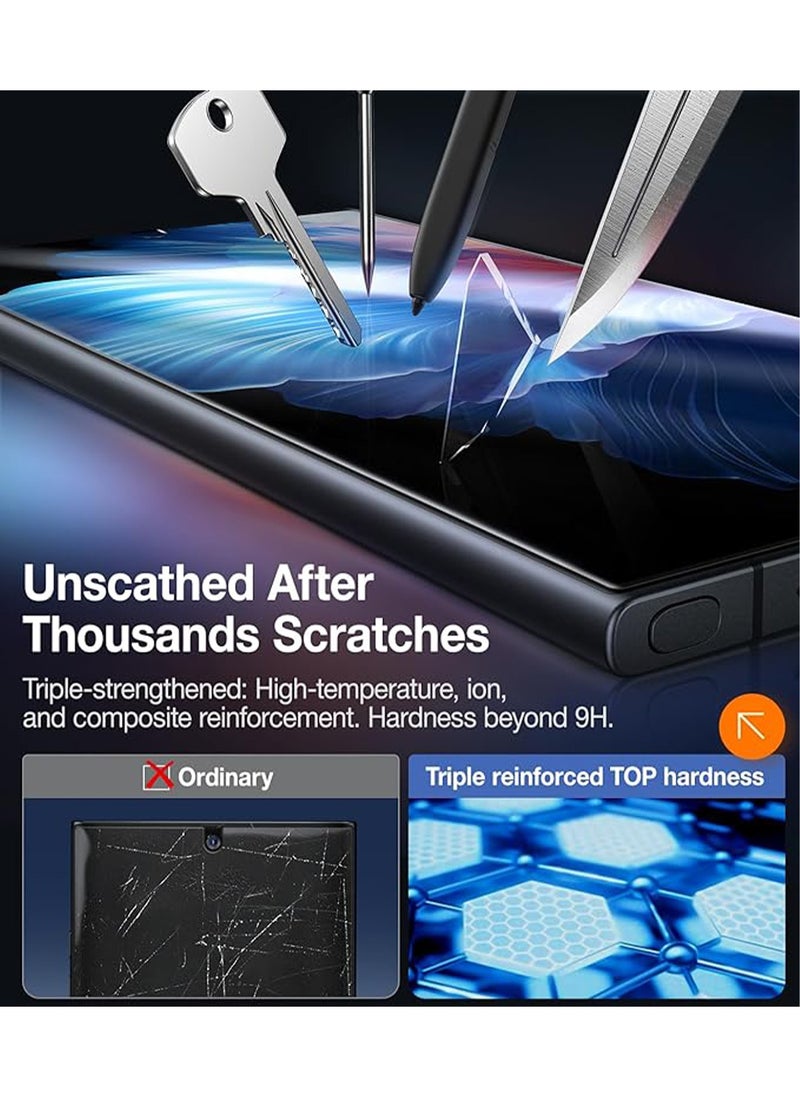 X-level 2 Pcs Samsung Galaxy S24 Ultra Screen Protector,[Grade Shatterproof Longest Durable] Screen Protector Accessory for S24 Ultra Tempered Glass Fingerprint Unlock  - Image 2