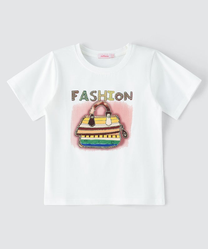 JELLIENE GIRLS TOP MAKE YOUR LITTLE ONE LOOK EXTRA ADORABLE WITH THIS GRAPHIC - Image 1