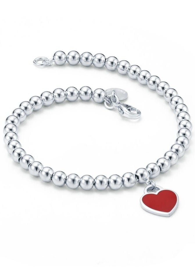 Tiffany Heart Enamel Beaded Bracelet 4mm - pzsku/Z8A767F5F3BB8ED435B51Z/45/_/1730193134/d048bb01-5fef-4bfb-810f-b2056db01054